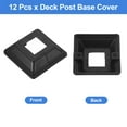 thumbnail image 3 of Uxcell Post Skirt, 12pack 25x25mm/1"x1" Plastic Split Style Post Base Cover Trim Skirt for Fence Stair Handrail Railing Porch, 72x72mm/2.8"x2.8"(Overall), 3 of 6