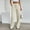 Beige, variant on SYMOID Womens Khaki Wide Leg Pants Nylon Spandex Blend Elastic Waist Drawstring Side Pockets Textured Fabric Casual,Size L