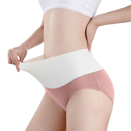 Cotton Panty Underwear Women Breathable Comfortable Briefs High Waist Butt-lifting Everyday Comfort Panties (XX-Large  Orange)