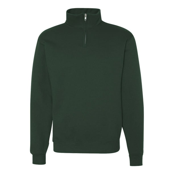 JERZEES - Adult NuBlend® Quarter-Zip Cadet Collar Sweatshirt - FOREST ...