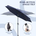 thumbnail image 2 of Ulax Furniture 108" Navy Octagon Market Patio Umbrella, Adjustable Height, 2 of 6