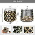 thumbnail image 2 of Yayeee Ashtray with Lid for Cigarette Smokeless Stainless Steel Home Ash Holder, Black Geometric, 2 of 7