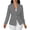 Gray, variant on Women's Casual Sleeve Button-up Long-sleeved Patchwork Blazer