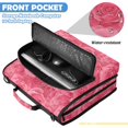 thumbnail image 6 of Zipper Binder with Shoulder Strap 2 inch 3 Ring Waterproof File Folder Organizer Bag 500 Sheet Seamless Pattern with Pink Rose, 6 of 8