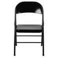 thumbnail image 6 of Emma + Oliver 2 Pack Double Braced Black Metal Folding Chair, 6 of 12
