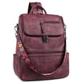 thumbnail image 1 of Mochila para portátil FADEON Leather Travel Red para mujer 15.6 pulgadas, 1 of 9