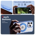 thumbnail image 4 of Decase Shockproof Clear Case with 360° Ring Stand Magnetic for iPhone 16 Pro Max,Anti-Fingerprint,Military Drop Protection,Compatible with Mag-Safe,Soft Edge Translucent Slim Phone Case,Blue, 4 of 10