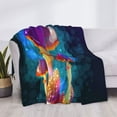 thumbnail image 3 of Rateoe Magic Mushrooms ,Fireflies Pattern Flannel Throw Blanket, Ultra-soft Blanket for Bed, Couch, Car, Hypoallergenic Anti-pilling blanket-80"x60"(Horizontal), 3 of 6