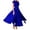 Blue, variant on Summer Womens Elegant Casual Dress Asymmetrical Neckline Sleeveless Flowy Swing Waistband Gown One Shoulder Blue XS