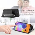 thumbnail image 2 of Phone Case for Samsung Galaxy A31 Wallet Cover with Tempered Glass Screen Protector and Zipper Credit Card Holder Stand Leather Cell Accessories Glaxay A 31 4G Gaxaly 31A A315G Women Men Black, 2 of 6