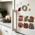 thumbnail image 5 of Christmas Pearl Diamond Art Painting Fridge Magnets Kit 6 Pcs, DIY Mosaic Crystal Refrigerator Decorative Magnet Art Sets for Adults, Holiday Craft Kit for Home Decor & Gifting, 5 of 5