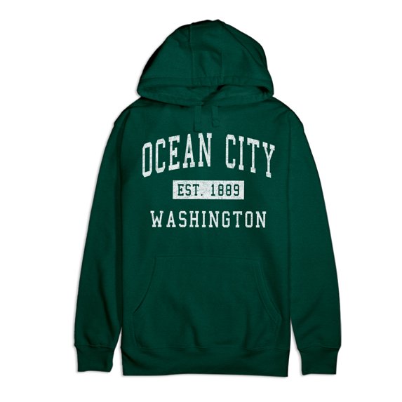 Ocean City Washington Classic Established Premium Cotton Hoodie