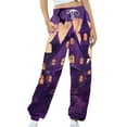 thumbnail image 4 of QATAINLAV Womens Baggy Cinch Bottoms Jogger Pants with Pockets Casual Drawstring Waist Sweatpant Halloween Novelty Graphic Print Trousers Today Prime Sales Multicolor L, 4 of 6