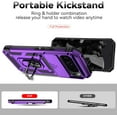 thumbnail image 4 of Pozyie for Google Pixel 9 / 9 Pro Rugged Phone Case with Screen Protector, Kickstand, TPU Bumper, Drop Proof Military Grade Protective Shell, Purple, 4 of 7