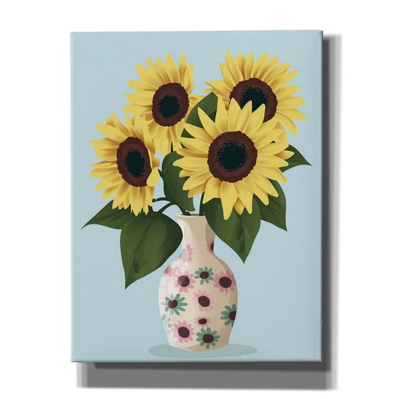 Epic Graffiti 'Vase Of Sunflowers' by Andreas Magnusson Canvas Wall Art, 26" x 34"