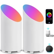 SUNVIE Smart Floor Can Light 5W RGBW Color Changing Up Lights Indoor with Timer 2700K-6500K Dimmable Floor Spotlight for Plant Corner, APP Control