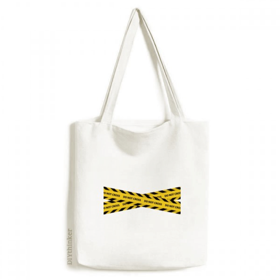 Logo No Approaching Art Deco Fashion Tote Canvas Bag Shopping Satchel Casual Handbag