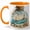 Orange, variant on Lighthouse Ocean Bottle Coffee Mug, Sailboat Seashell Coastal Beach Design, 11 oz Ceramic Cup