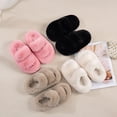 thumbnail image 4 of Pantuflas mullidas para niñas, pantuflas para uso exterior, sandalias de princesa de moda para niñas, pantuflas de algodón de felpa a la moda, 4 of 6