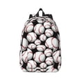 thumbnail image 2 of Rocae Cute Baseball for Durable Canvas Backpack Leisure Large Bag Travel Rucksack Multi-function Backpack Medium, 2 of 8