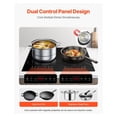 thumbnail image 2 of Induction Cooktop 2 Burner 1800W, Electric Countertop Stove, Touch Control Built-in Cooktop, 9 Power Levels, Timer, Child Lock, Glass Surface, 2 of 7