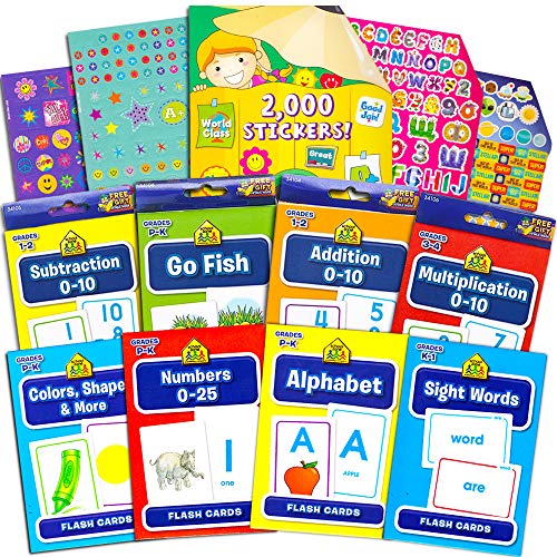 Necessities Sets of 6 Conzy Flash Cards for Toddlers 2 3 4 5 6 Years Animal ABC Alphabet Number Great Value Pack First Words Flash Cards for Kindergarten or Preschool Fruit Shape and Color 