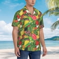 thumbnail image 2 of Salouo Fruits Vegetables And Berries for Hawaiian Shirt for Men,Summer Beach Casual Short Sleeve Button Down Shirts Men's Regular-Fit Short-Sleeve Print Shirt -X-Large, 2 of 6