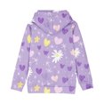 thumbnail image 4 of Odeerbi Teen Boys Girls Hoodies Printed Pullover Hooded Sweatshirts Oversized Crewneck Hooded Sweatshirt Kids Fashion Long Sleeve Pullover Tops 4-14 Years Purple-1, 4 of 7