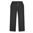 thumbnail image 2 of Women‘s Single Breasted High Waist Trousers in Solid Color with Wide-Leg Design, 2 of 4
