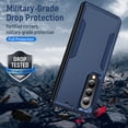 thumbnail image 2 of Dteck for Samsung Galaxy Z Fold 4 2022 Phone Case, Shockproof Heavy Duty Hard PC Protective Anti-Scratch Cover Shell, Blue, 2 of 6
