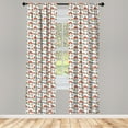 thumbnail image 2 of Ambesonne Sports Curtains, Boxing Soccer Fitness Gym, Pair of 28"x63", Sky Blue Burnt Sienna, 2 of 4