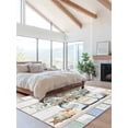 thumbnail image 2 of Eucalyptus Leaf Area Rug for Bedroom 4x6 Ft Starfish Shell Vase Teal Wood Grain Rope Super Soft fuzzy Throw Rug Non-Slip Fluffy Plush Indoor Floor Carpet for Living Room Nursery Home Decor, 2 of 8