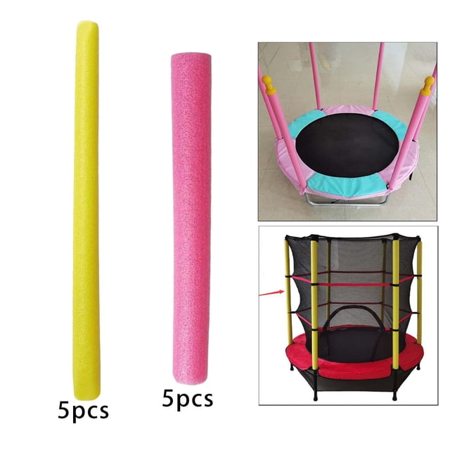 10 fundas de espuma de repuesto para cama elástica, portátil y ligera. Cubierta de protección acolchada, mangas protectoras de espuma de para tubo Rojo 40cm Amarillo 90cm shamjiam Mangas de trampolín