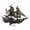 Black, variant on Victorian Elf Ship Wooden Model Kit, 3D Puzzle Sailboat Building Set, Fantasy Airship Craft DIY Assembly Kit, Vintage Decorative Ship Model for Adults (White/555PCS)