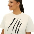 thumbnail image 6 of Effete Feline Claw Marks Scratch Women Boxy Tee, 6 of 6