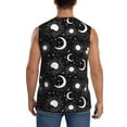 thumbnail image 4 of Kdxio Crescent and Stars for Men's Muscle T-shirt,Sleeveless for Workout Running Athletic Gym Lounge Casual, 4 of 7