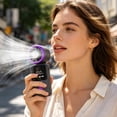 thumbnail image 6 of Mini Handheld Cooling Fan with Ice Compress, Portable Rechargeable Foldable Fan, High Speeds Personal Fan with Digital Display for Outdoor Travel, 6 of 7