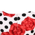 thumbnail image 5 of Little Girls Red Roses Black Polka Dot Flower Party Dress 5, 5 of 7