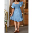 thumbnail image 2 of Vestido de verano bilbiano para niñas adolescentes con flor de chifón, talla 6 a 7 años, 2 of 7