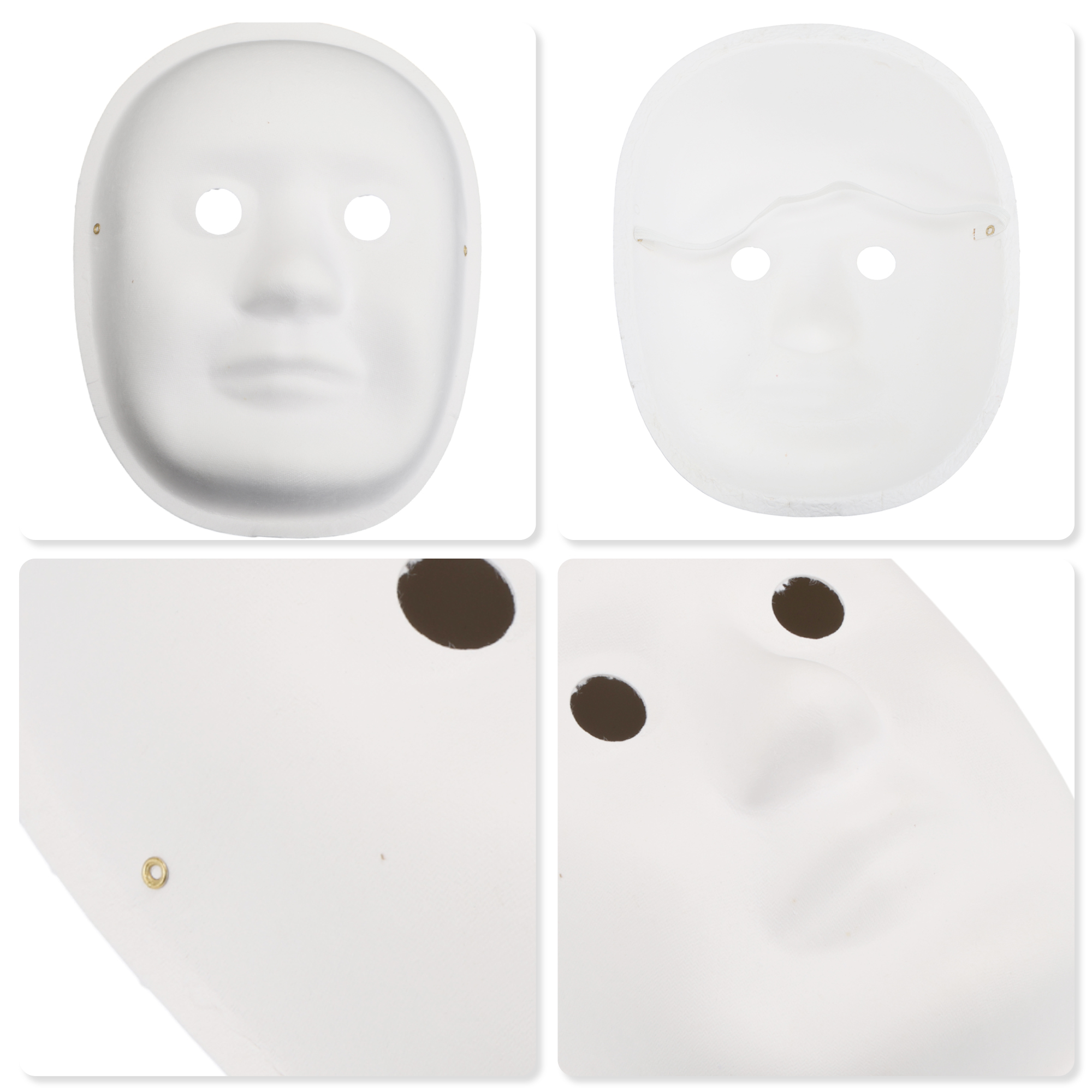 Unique Bargains 1 Pack Elegant Hand-Painted Party Mask White Pattern 3