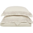 thumbnail image 1 of Superior Executive 3000 Series Solid Regal Lace Brushed Microfiber Embroidery 3-Piece Duvet and Pillowcase Cover Set Set - King/California King - Ivory, 1 of 4