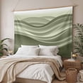 thumbnail image 3 of Sage Green Striped Tapestry for Bedroom Wall Hanging Tapestry, Modern Abstract Art Wave Moire Gradient Ceiling Backdrop Tapestries Poster Blanket Wall Decor for Teens Room Living Room Dorm 59" x 90", 3 of 8