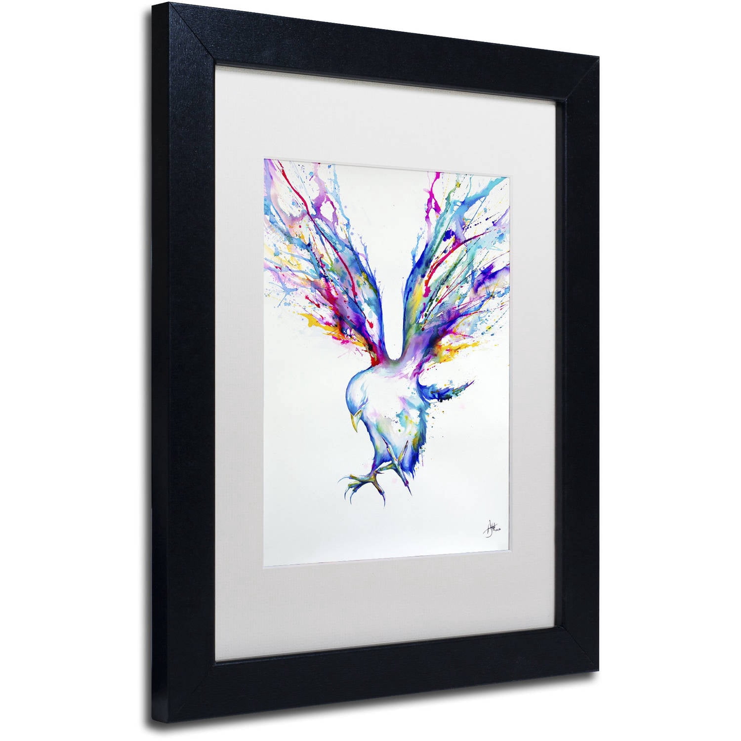 Trademark Fine Art 'Achilles' Canvas Art by Marc Allante, White Matte, Black Frame