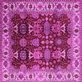 thumbnail image 1 of Ahgly Company Indoor Square Oriental Pink Traditional Area Rugs, 7' Square, 1 of 4