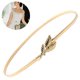 thumbnail image 1 of 1 Uds. Cinturón fino Simple decorado para mujer, cinturón elástico de Metal, cadena de cintura de moda que combina con todo con faldaOro, 1 of 8