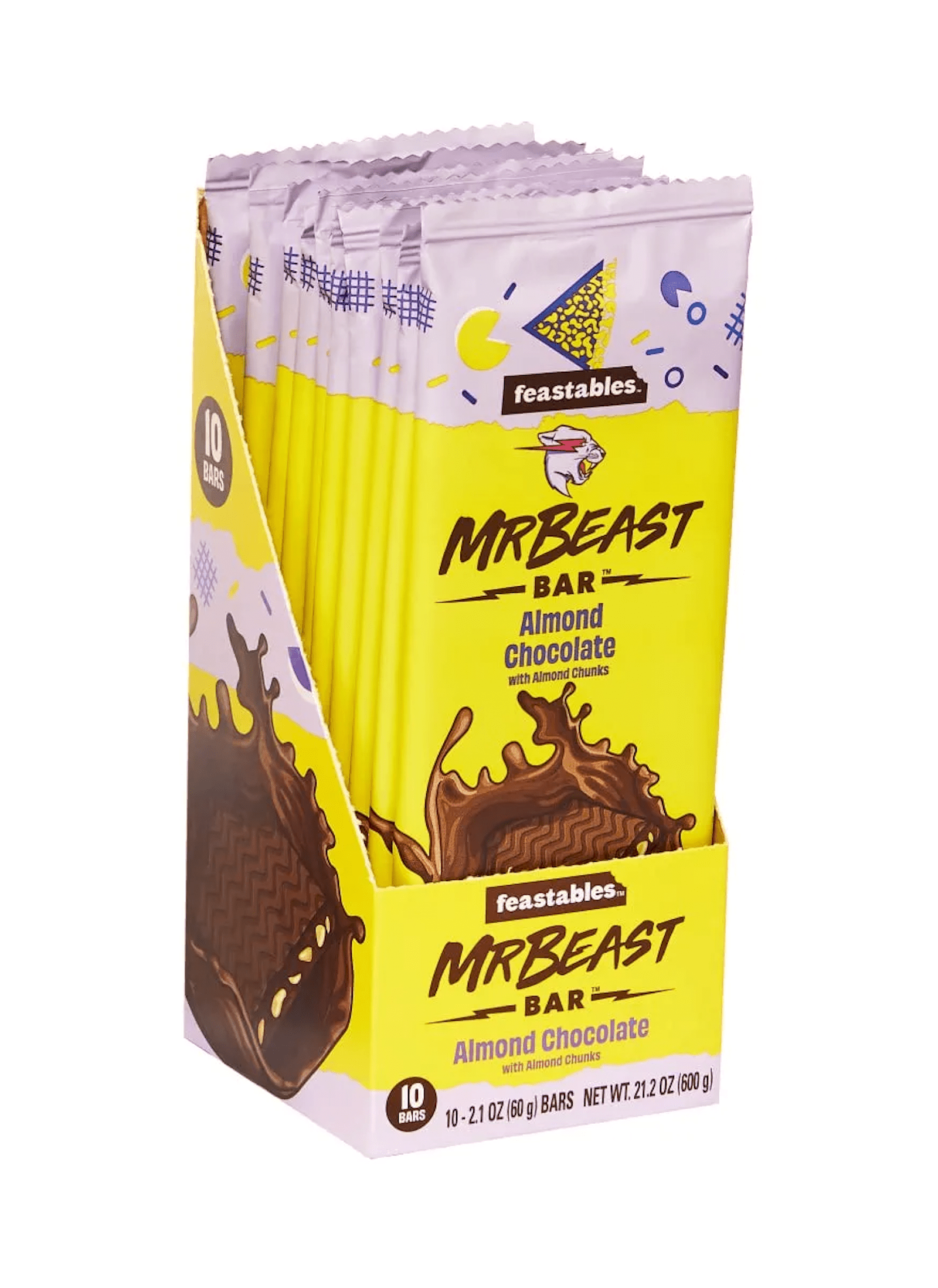 Feastables MrBeast Almond Chocolate Bar 2.1 oz 60g 1 bar 