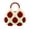 #A02-B, variant on Handmade Crochet Handbag with 3D Rose, Vintage Wooden Ring Handle Purse, Boho Mini Shoulder Bag for Women, Summer Beach Date Party Gift, Blue Polyester
