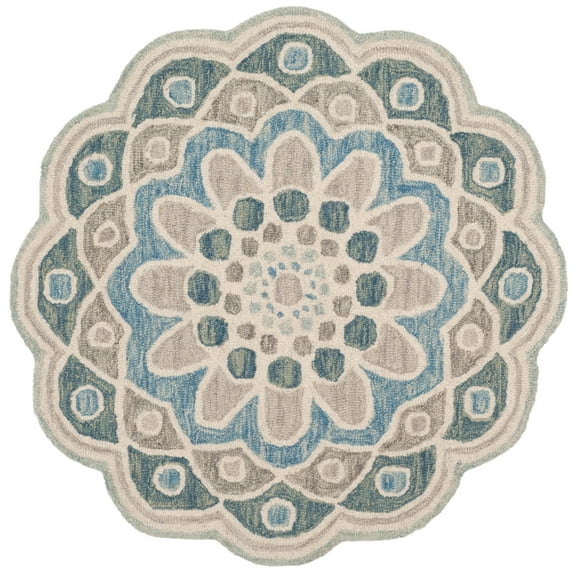 SAFAVIEH Novelty NOV101A Handmade Grey / Blue Rug