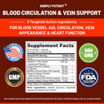 thumbnail image 4 of Simply Potent Blood Circulation & Vein Support Supplement for Women  90 Capsules | Varicose & Spider Vein, Leg Swelling & Lymphatic Drainage Support | Horse Chestnut Diosmin Butcher's Broom Hawthorn, 4 of 8