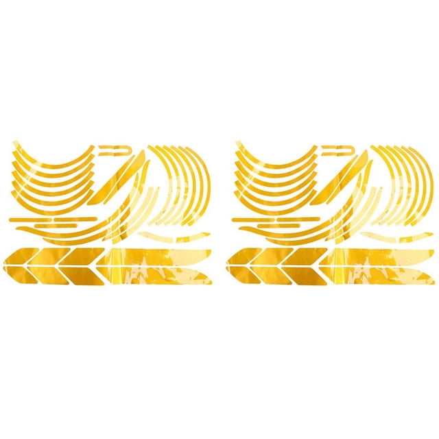 2 Set Reflective Stickers Scooter Full Set Stickers for Series Kickscooter Foldable Stickers(Yellow)